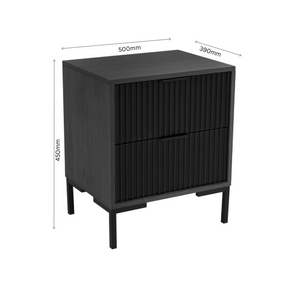 CARRIE BEDSIDE CABINET WITH DRAWERS
