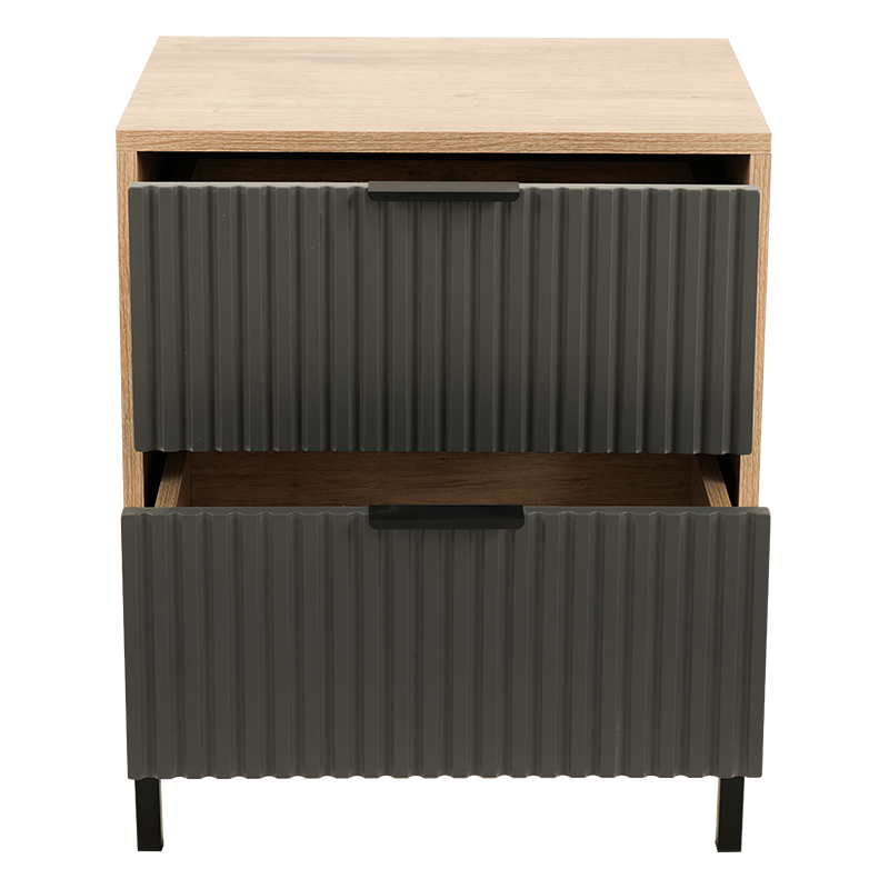 DESTINY TWO DRAWER BEDSIDE TABLE