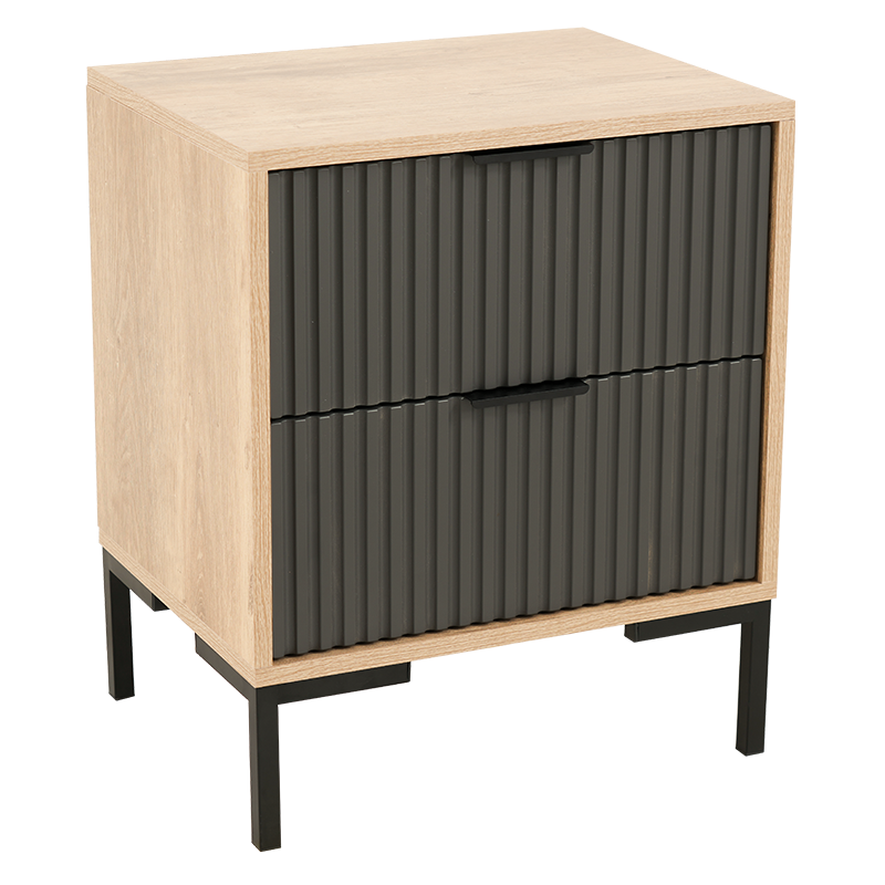 DESTINY TWO DRAWER BEDSIDE TABLE