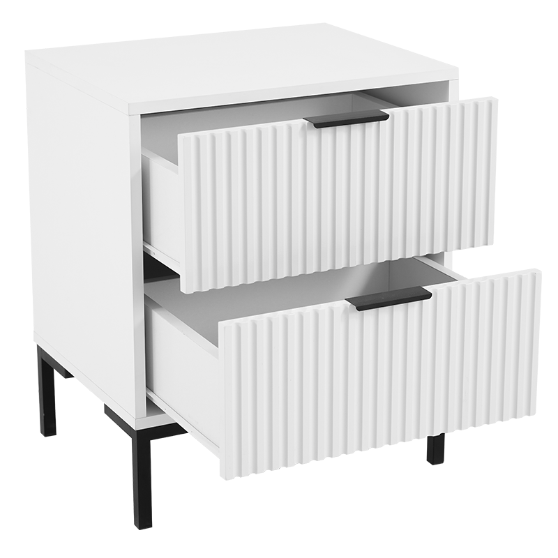 DESTINY TWO DRAWER BEDSIDE TABLE