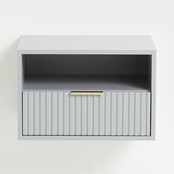 JOZI FLOATING BEDSIDE PEDESTAL - GREY