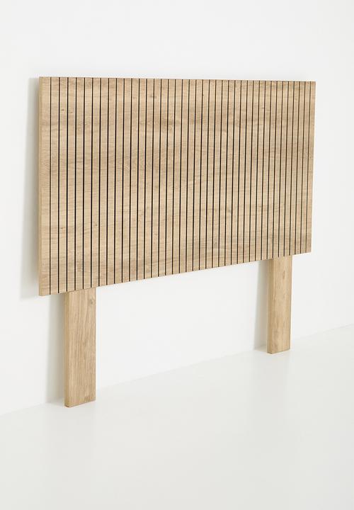 Natural wooden headboard
