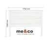 me&co Brooklyn Headboard Single White
