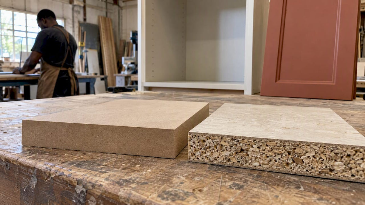 MDF and particle board panel edges compared