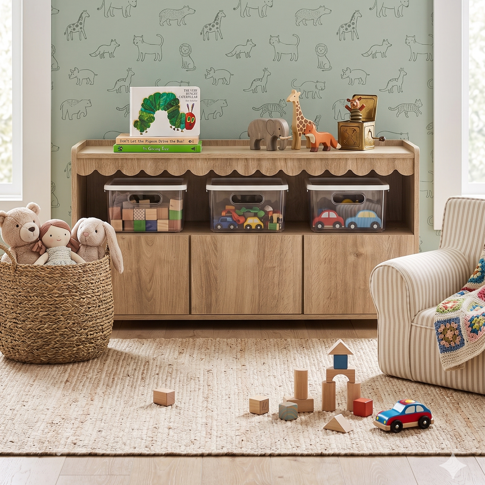 a cabinet for kid's room