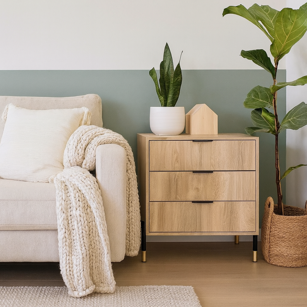 AVA THREE DRAWER CHEST OF DRAWERS