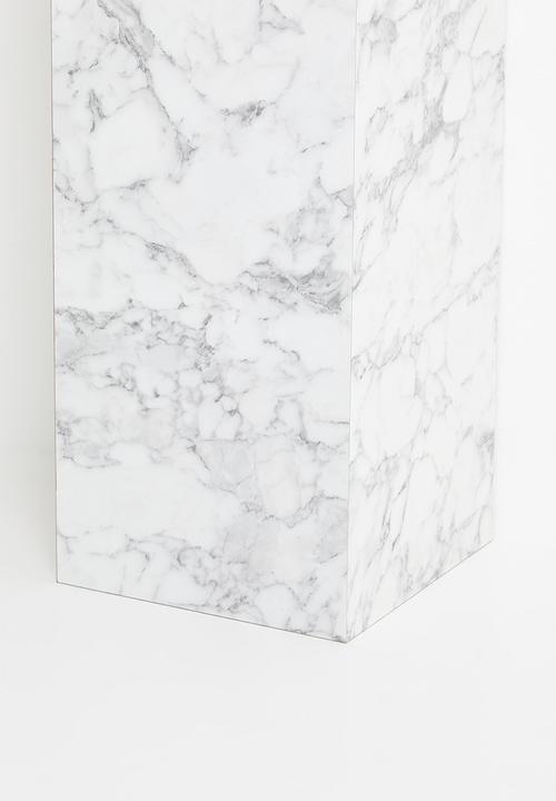 BAGNARA PLINTH - FAUX WHITE MARBLE