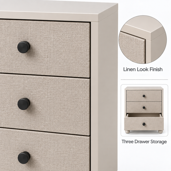 Dinah 3 Drawer Chest of Drawers