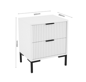 DESTINY TWO DRAWER BEDSIDE TABLE