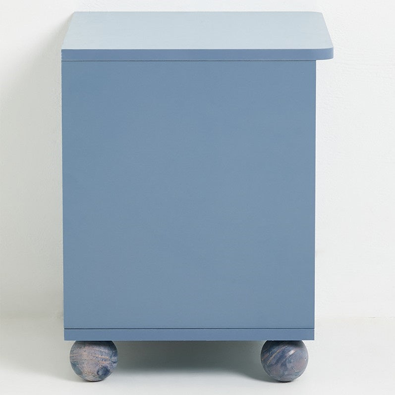 KINDER CUBE BEDSIDE TABLE - BLUE