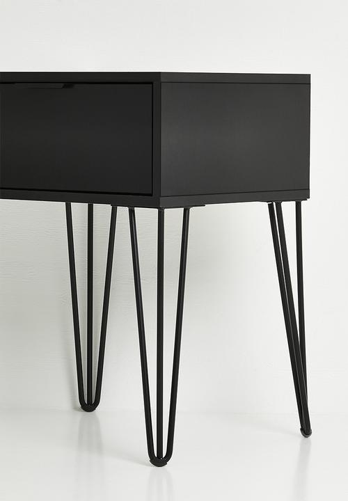 LUCCA BEDSIDE CABINET - BLACK