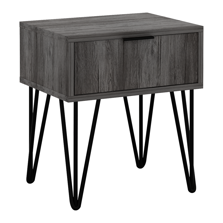 me&co Milan Bedside Table Charcoal