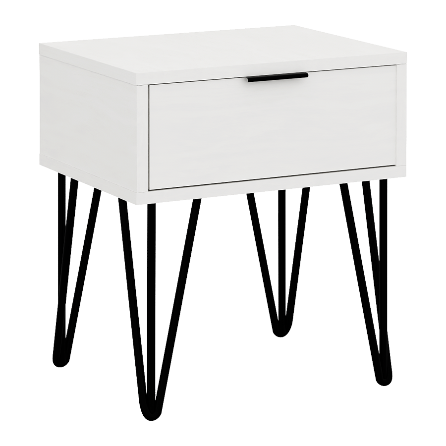 me&co Milan Bedside Table White