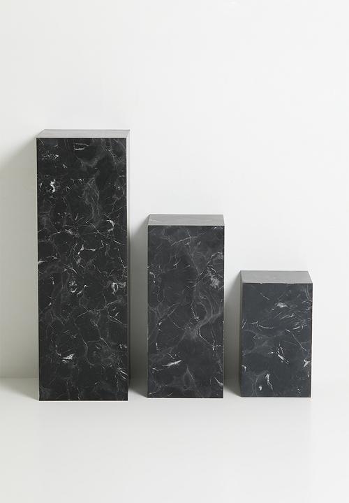 ONYX PLINTH - FAUX BLACK MARBLE