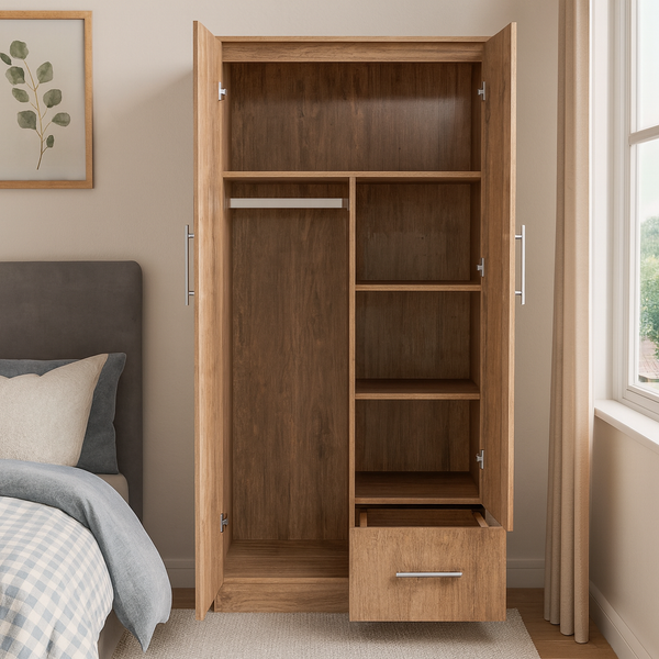 Scotty 2-Door 1-Drawer Wardrobe