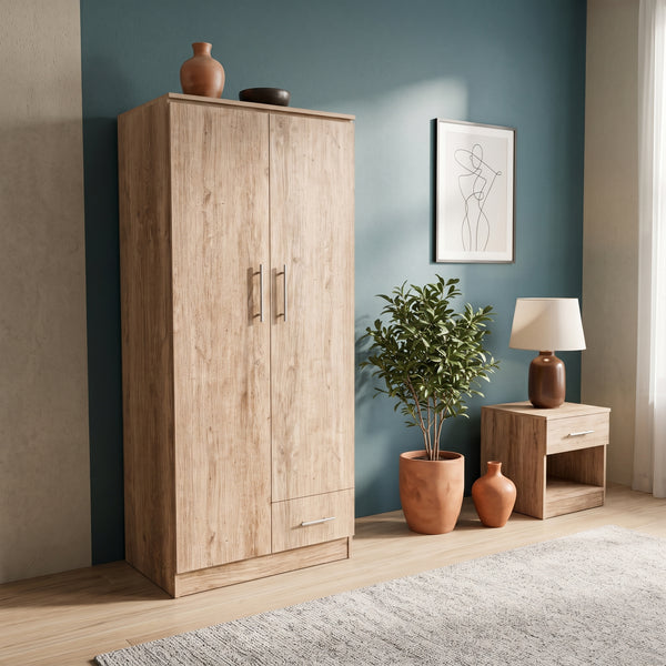 Scotty 2-Door 1-Drawer Wardrobe