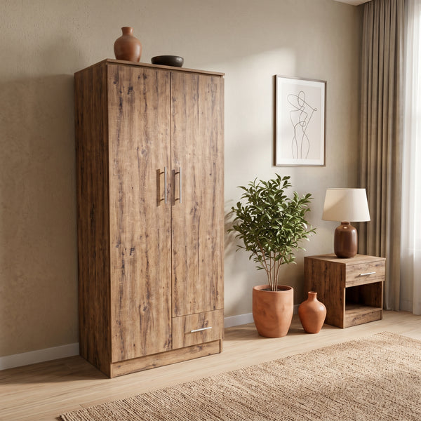 Scotty 2-Door 1-Drawer Wardrobe