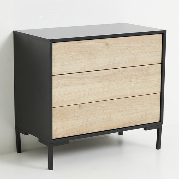 STUDIO 3 DRAWER CHEST OF DRAWERS - NATURAL