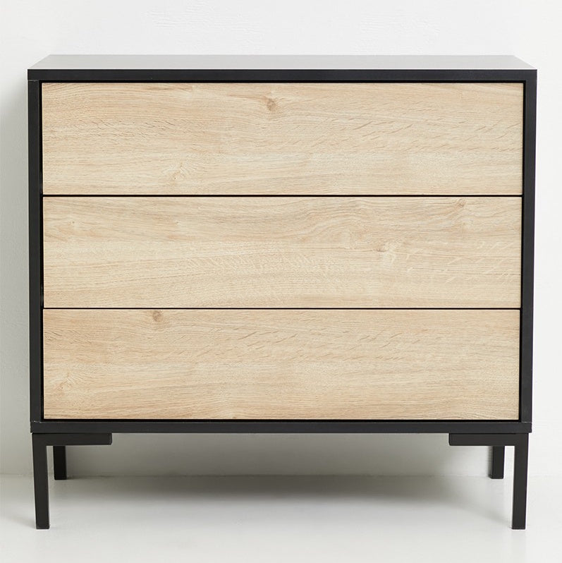 STUDIO 3 DRAWER CHEST OF DRAWERS - NATURAL
