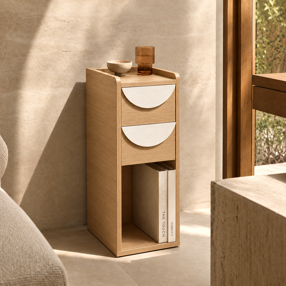 Mason Slim 2-Drawer Pedestal - OneDayOnly