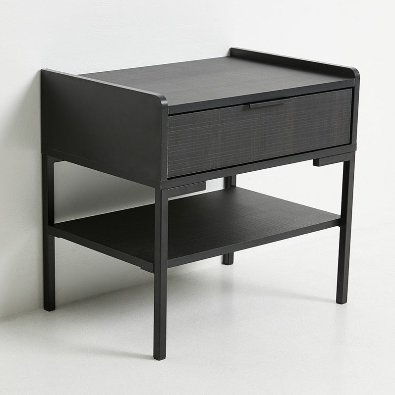 URBAN 1 DRAWER PEDESTAL TEXTURE - BLACK