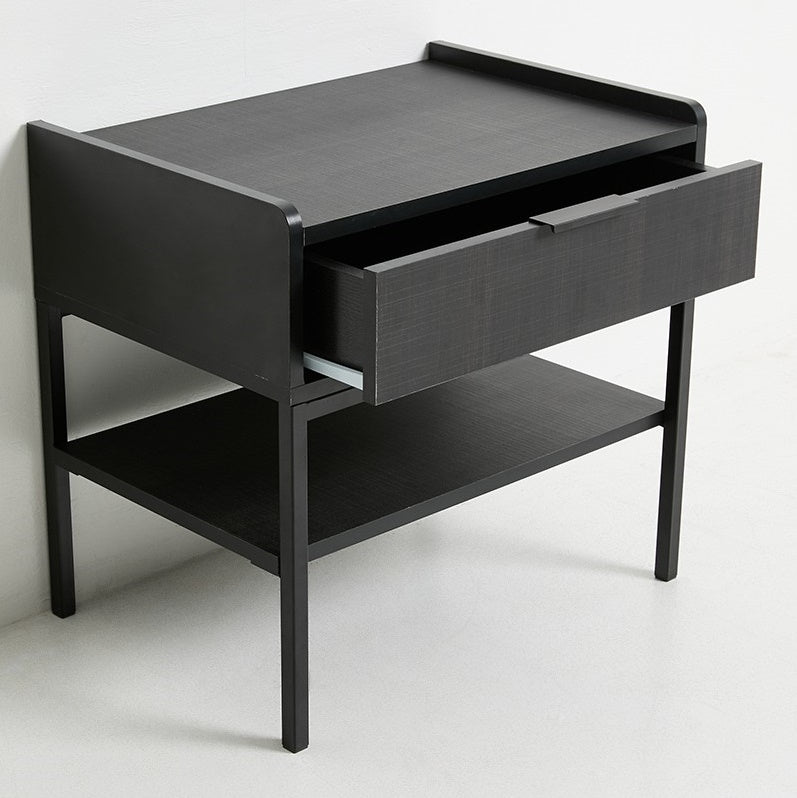 URBAN 1 DRAWER PEDESTAL TEXTURE - BLACK