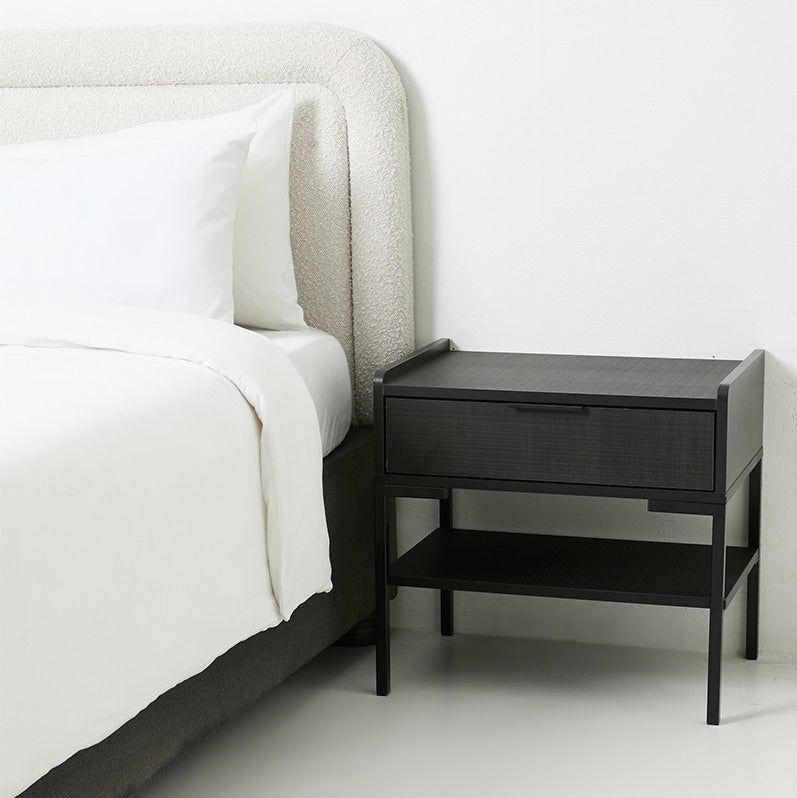 URBAN 1 DRAWER PEDESTAL TEXTURE - BLACK
